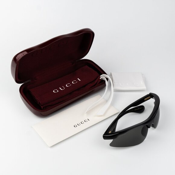 Gucci Women Sunglasses Black Grey Mask GG1774S 006 BRAND NEW - Picture 12 of 12